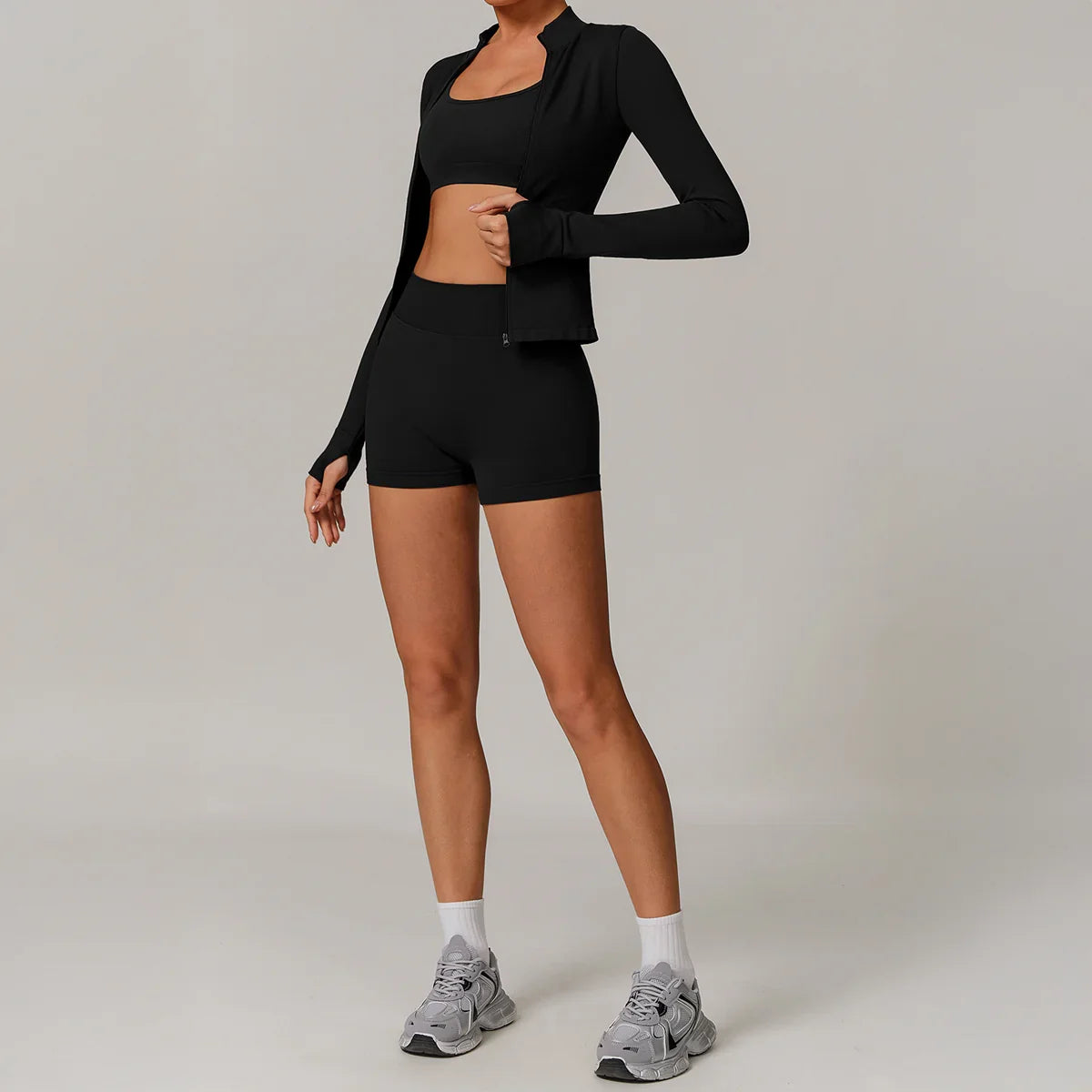 Core Layer Biker Short Set