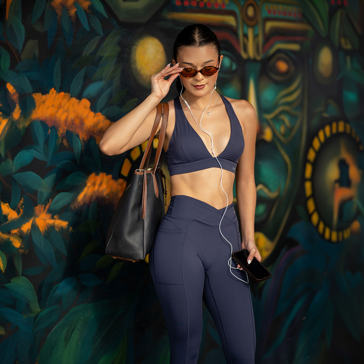 Conjunto Siena NÜMA en azul, vista frontal del set de dos piezas